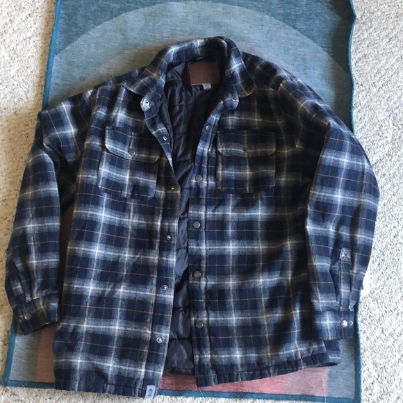 Free Country Padded Plaid Flannel Shacket - Picture 5 of 9